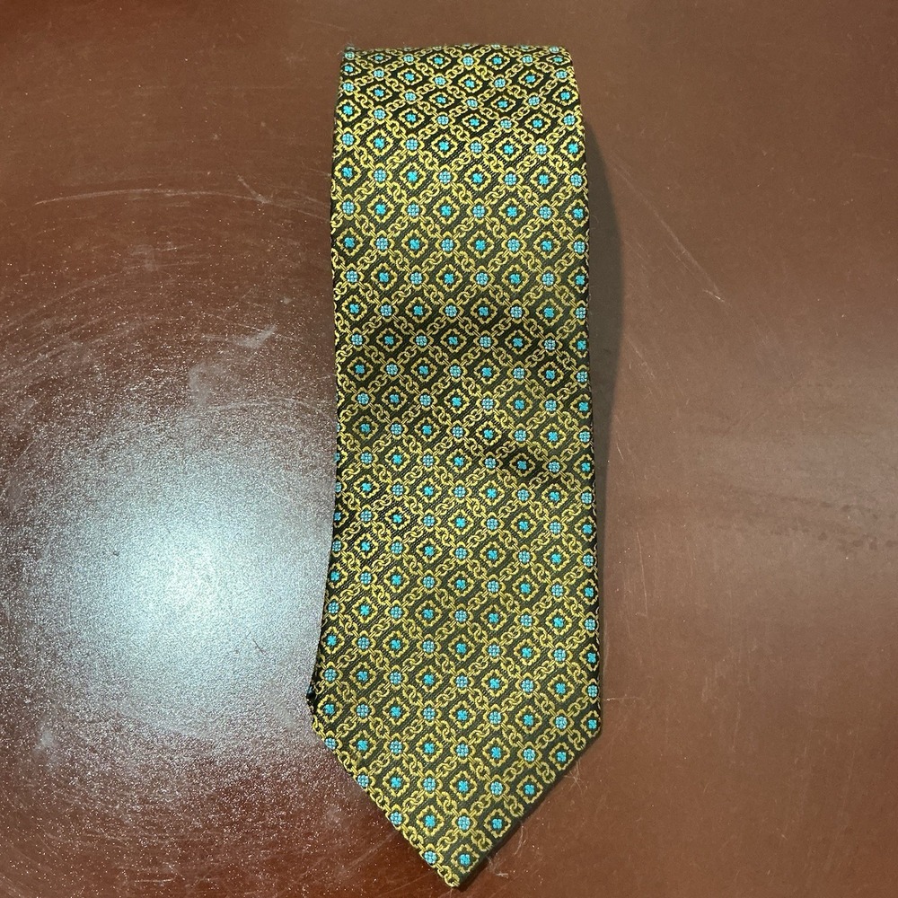 Mario Ferrari Tie Mens Vintage Necktie Classic Formal Woven Business Dress Retro